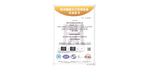 職業(yè)健康安全管理體系證書